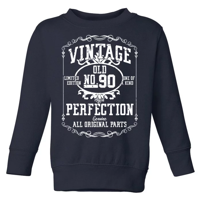 90th Birthday Genuine All Original Parts Toddler Sweatshirt