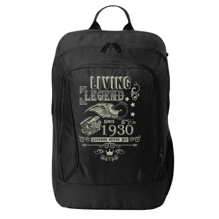 90th Birthday Legend Since 1930 City Backpack