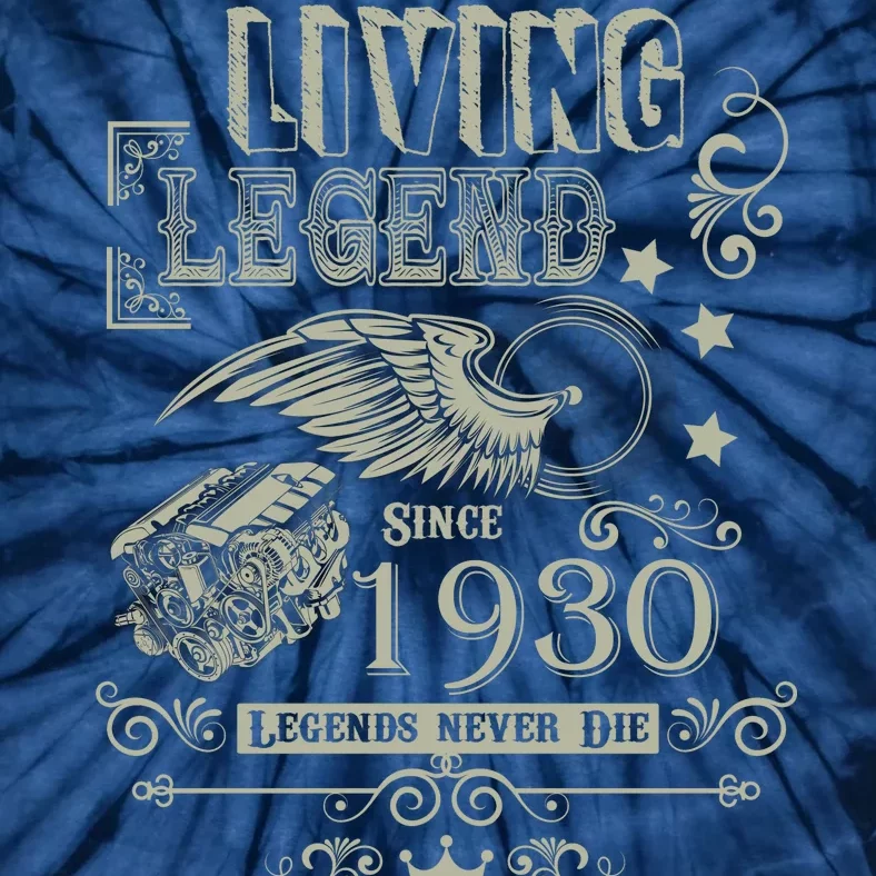 90th Birthday Legend Since 1930 Tie-Dye T-Shirt