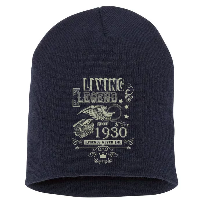 90th Birthday Legend Since 1930 Short Acrylic Beanie