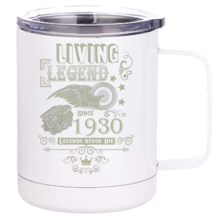 90th Birthday Legend Since 1930 Front & Back 12oz Stainless Steel Tumbler Cup