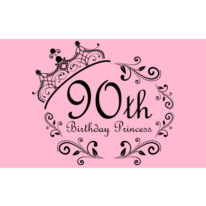 90th Birthday Princess Bumper Sticker