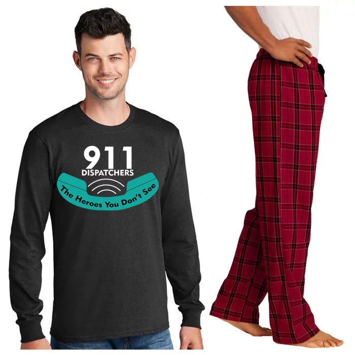 911 Dispatcher The Heroes You Don't See Long Sleeve Pajama Set