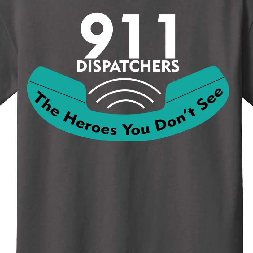 911 Dispatcher The Heroes You Don't See Kids T-Shirt