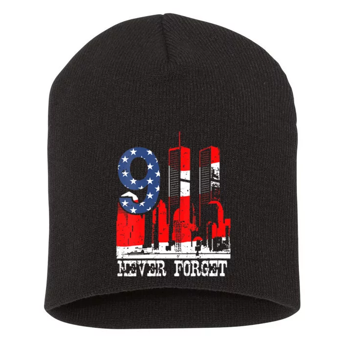 9/ 11 Never Forget Patriot Day Short Acrylic Beanie