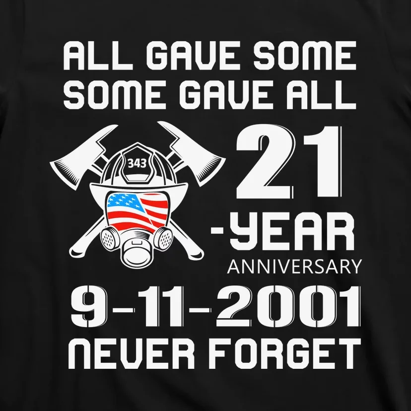 9 11 Never Forget, Firefighter 343 America Bravest, 911 Memorial September T-Shirt