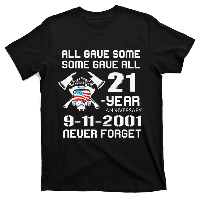 9 11 Never Forget, Firefighter 343 America Bravest, 911 Memorial September T-Shirt