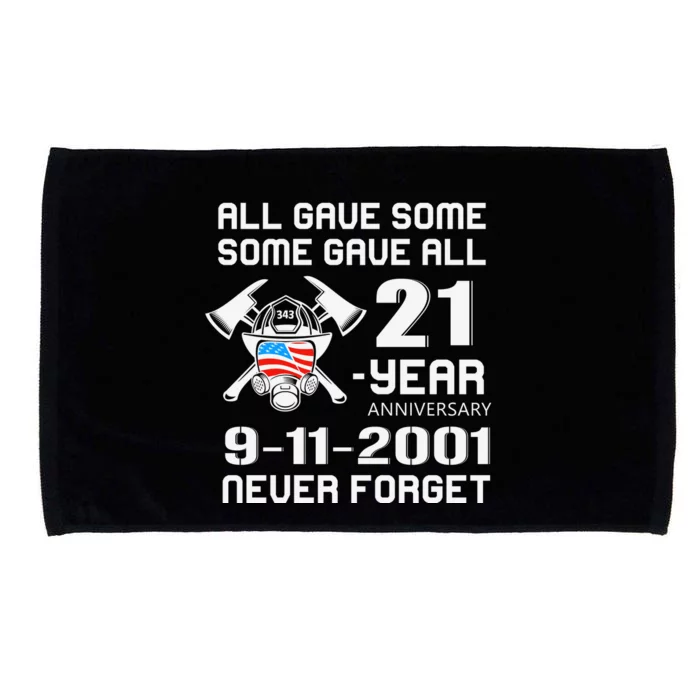 9 11 Never Forget, Firefighter 343 America Bravest, 911 Memorial September Microfiber Hand Towel