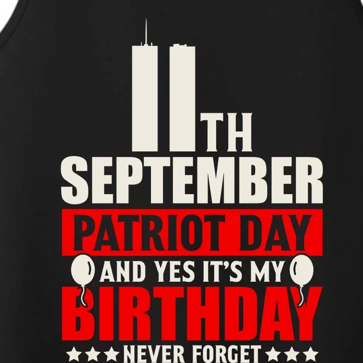 9 11 Never Forget, 911 Memorial, American Patriot Day Performance Tank