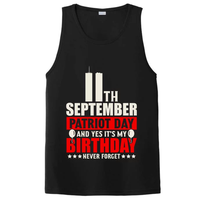 9 11 Never Forget, 911 Memorial, American Patriot Day Performance Tank