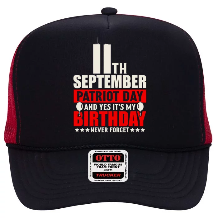 9 11 Never Forget, 911 Memorial, American Patriot Day High Crown Mesh Trucker Hat