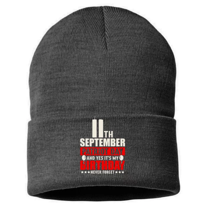 9 11 Never Forget, 911 Memorial, American Patriot Day Sustainable Knit Beanie