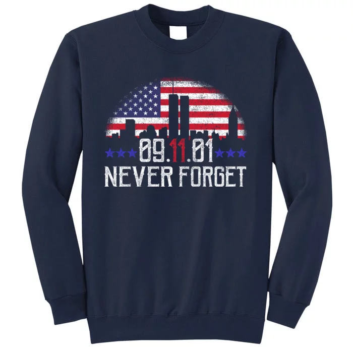 9 11 TShirt9 11 Never Forget Memorial, Peace Day Tall Sweatshirt