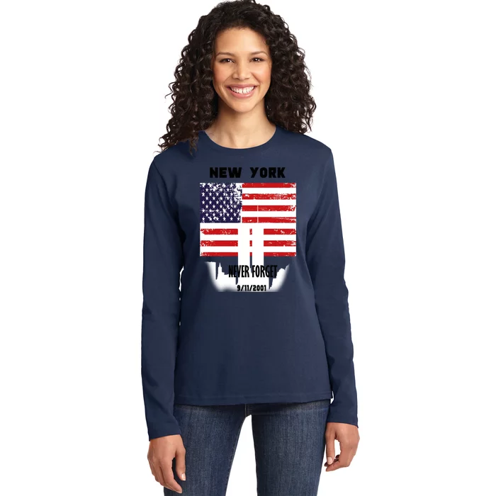 9 11 TShirtNew York 9_11 Never Forget 911 Memorial Peace Day Ladies Long Sleeve Shirt