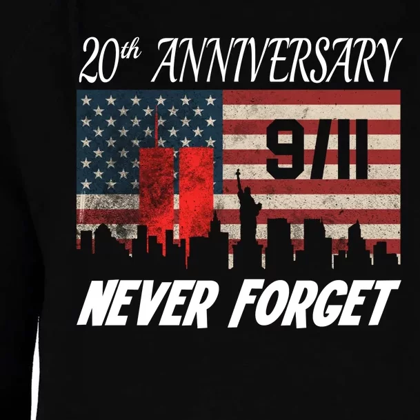 9/11 20th Anniversary Womens Funnel Neck Pullover Hood