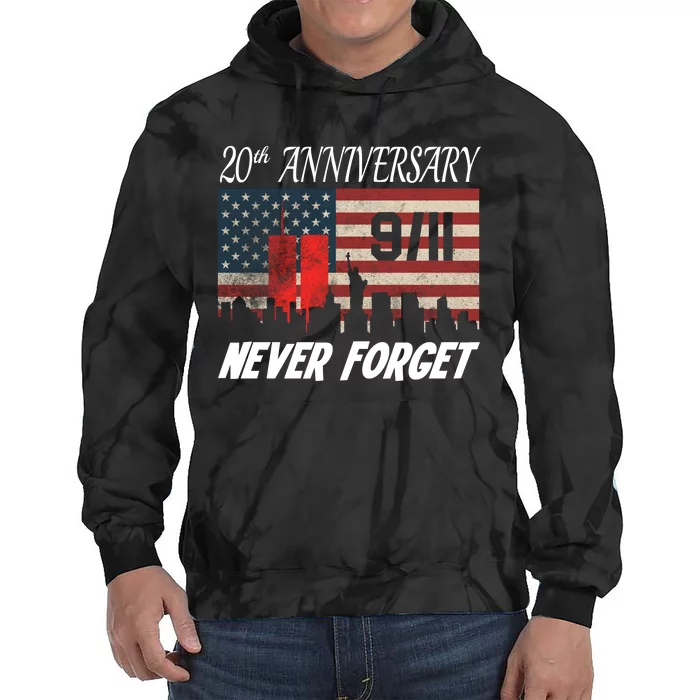 9/11 20th Anniversary Tie Dye Hoodie