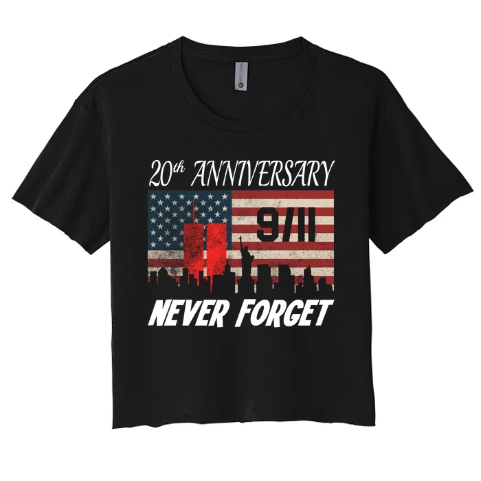 9/11 20th Anniversary Women's Crop Top Tee