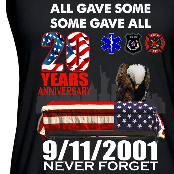 9/11/2001 20th Anniversary Never Forget Ladies Essential Flowy Tank