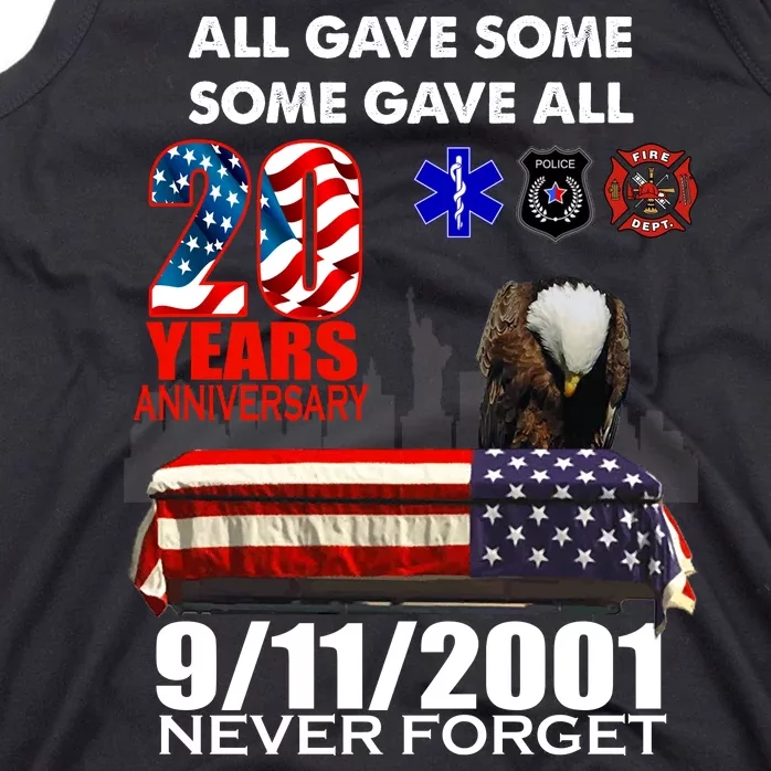 9/11/2001 20th Anniversary Never Forget Tank Top