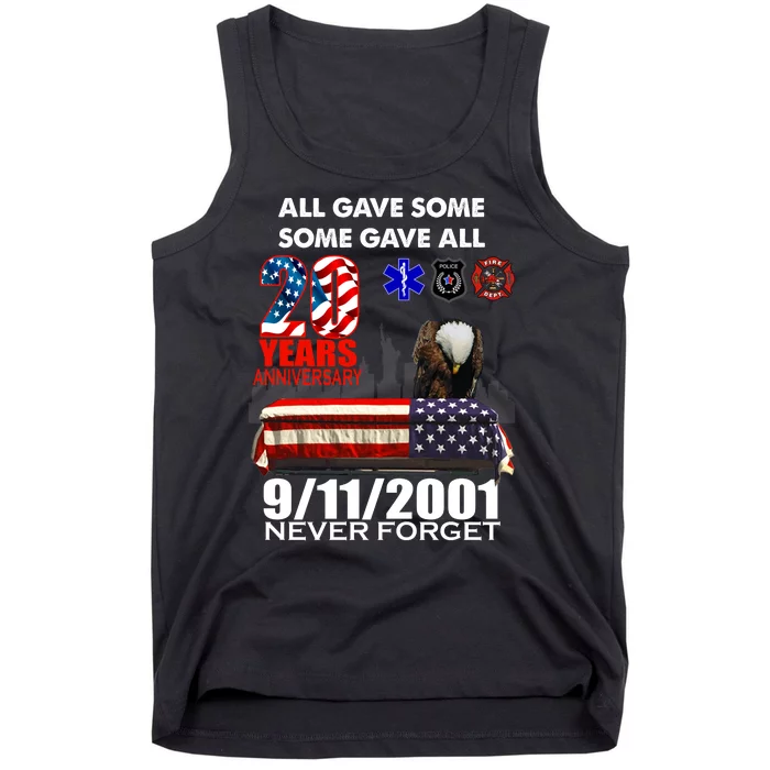 9/11/2001 20th Anniversary Never Forget Tank Top