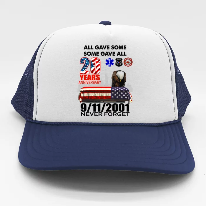 9/11/2001 20th Anniversary Never Forget Trucker Hat