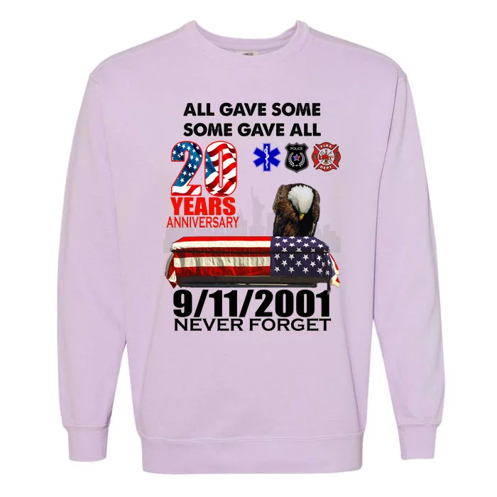 9/11/2001 20th Anniversary Never Forget Garment-Dyed Sweatshirt