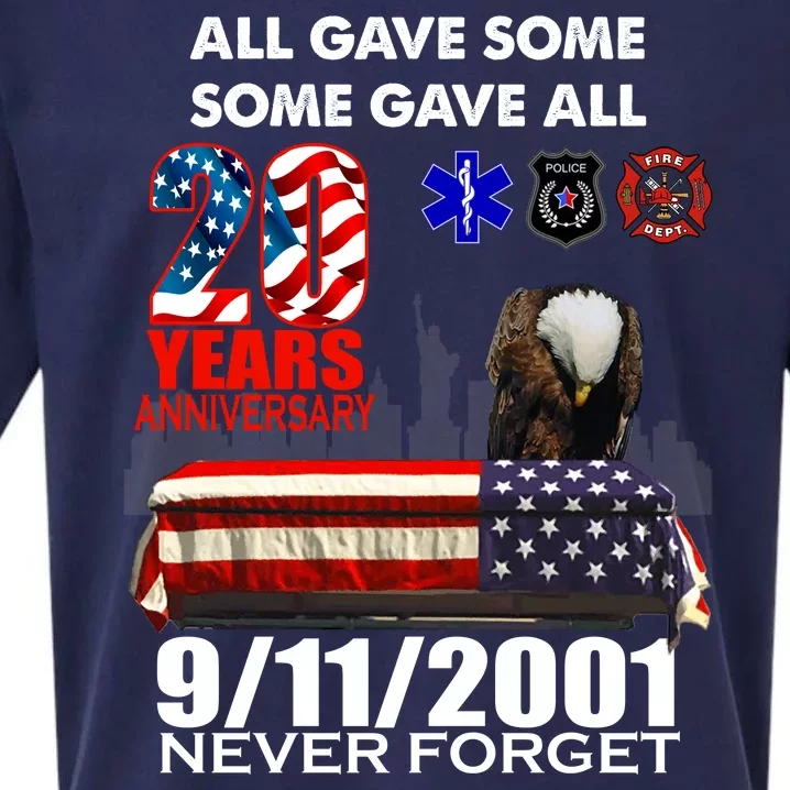 9/11/2001 20th Anniversary Never Forget Sueded Cloud Jersey T-Shirt