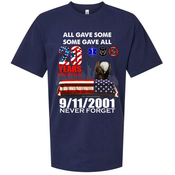 9/11/2001 20th Anniversary Never Forget Sueded Cloud Jersey T-Shirt