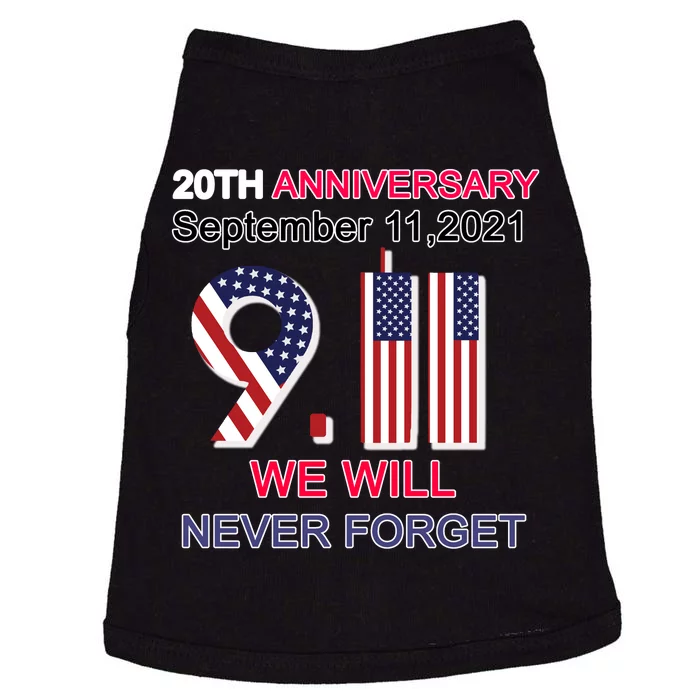 9/11 20th Anniversary We Will Never Forget Doggie Tank