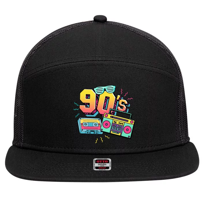 90S 7 Panel Mesh Trucker Snapback Hat