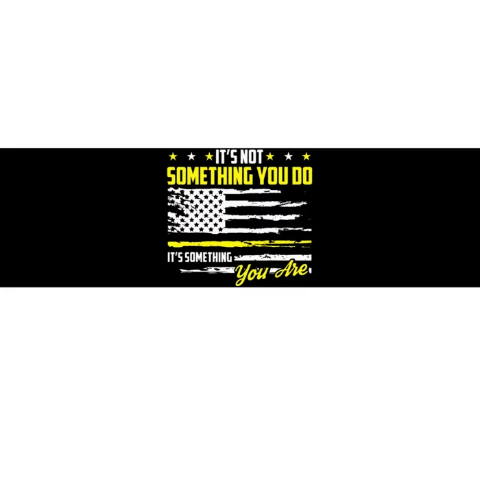 911 American Flag Dispatcher USA Thin Gold Line Operator Bumper Sticker