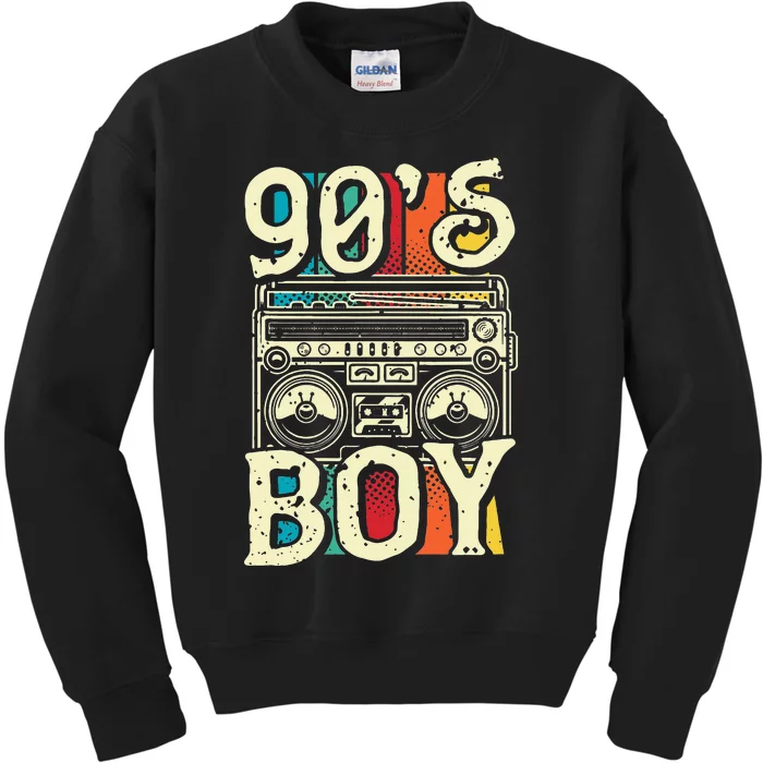 90s Boy 1990s Retro Party Kids Sweatshirt