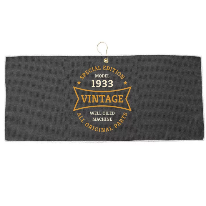 90th Birthday 90 Years Old Born In 1933 Vintage Ninety Years Cute Large Microfiber Waffle Golf Towel