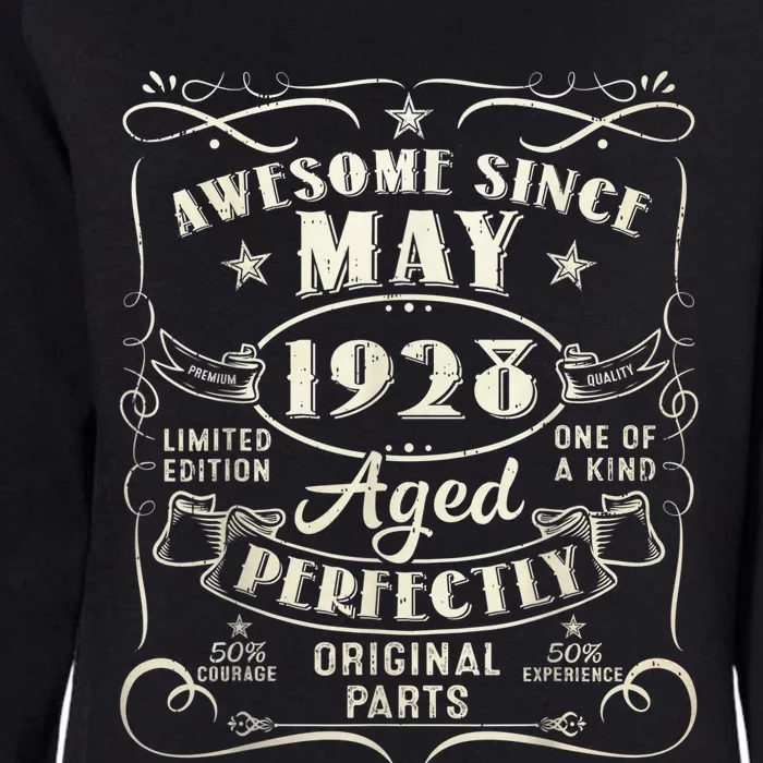 95th Birthday Awesome Since May 1928 95 Years Old Gift Womens California Wash Sweatshirt