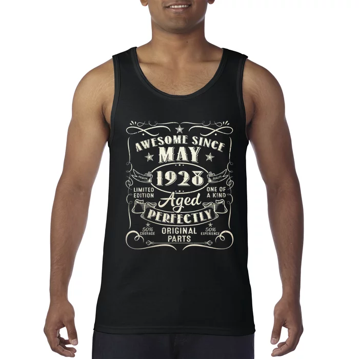 95th Birthday Awesome Since May 1928 95 Years Old Gift Tank Top