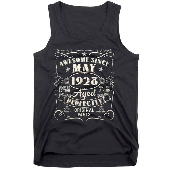 95th Birthday Awesome Since May 1928 95 Years Old Gift Tank Top