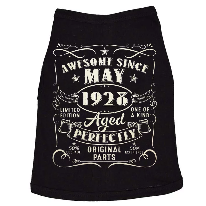 95th Birthday Awesome Since May 1928 95 Years Old Gift Doggie Tank