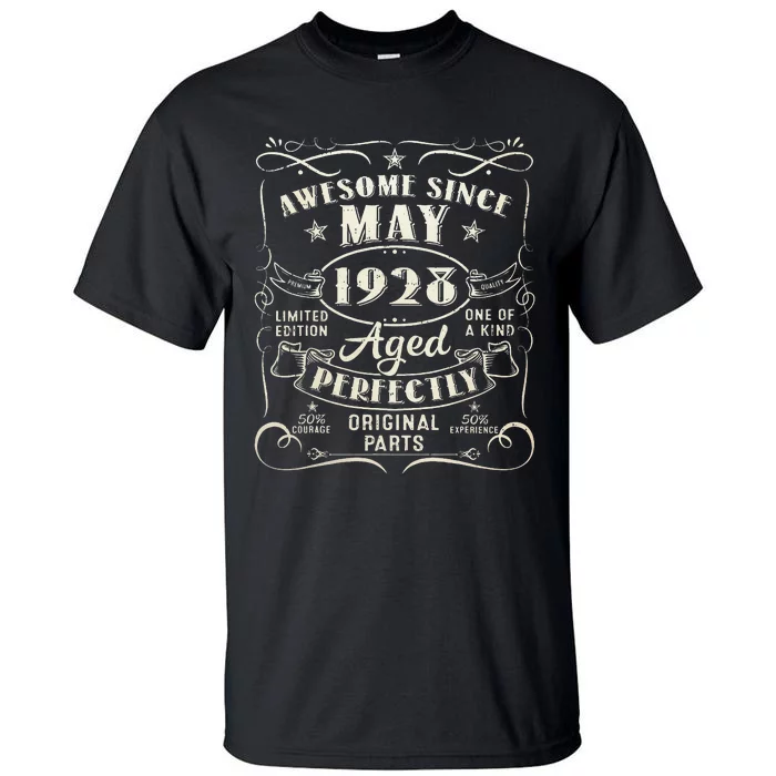 95th Birthday Awesome Since May 1928 95 Years Old Gift Tall T-Shirt