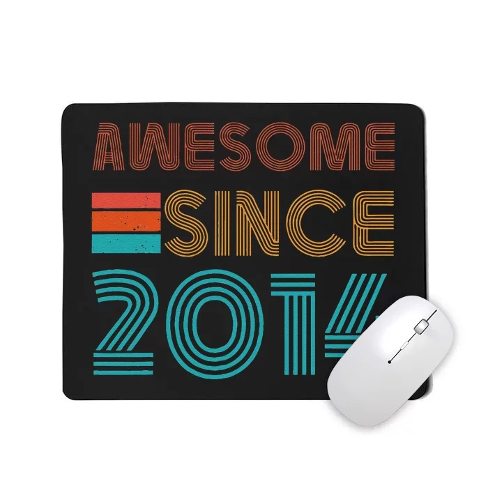 9th Birthday Awesom Since 2014 Mousepad