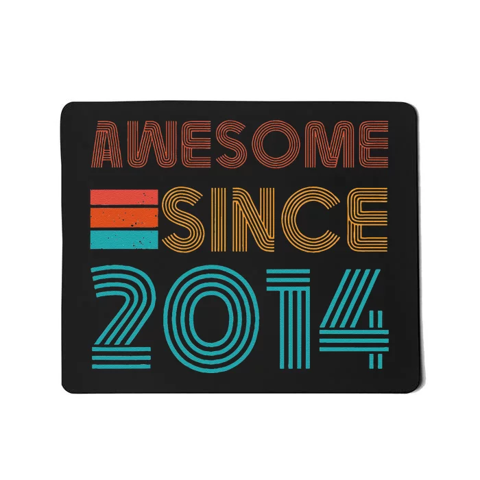 9th Birthday Awesom Since 2014 Mousepad