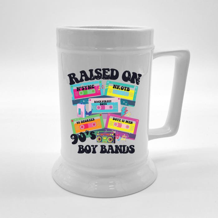 90s Boy Bands Cassette Tapes Front & Back Beer Stein