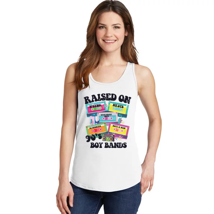 90s Boy Bands Cassette Tapes Ladies Essential Tank