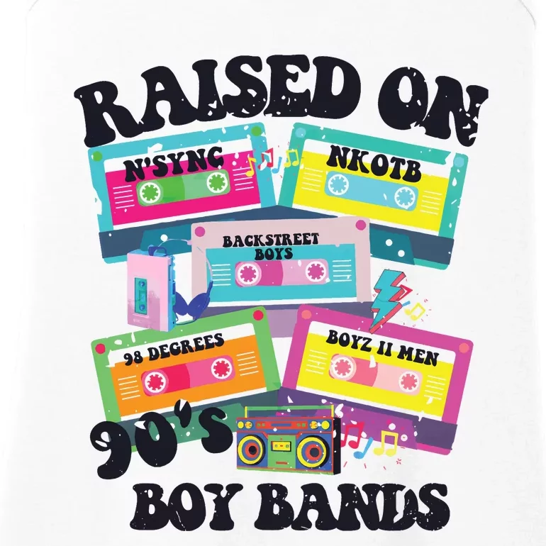 90s Boy Bands Cassette Tapes Ladies Essential Tank