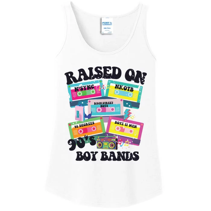 90s Boy Bands Cassette Tapes Ladies Essential Tank