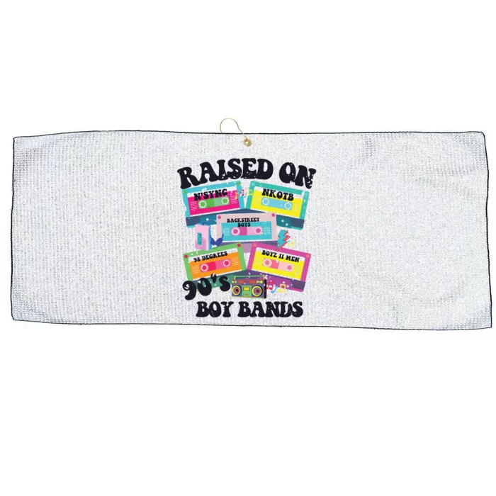 90s Boy Bands Cassette Tapes Large Microfiber Waffle Golf Towel