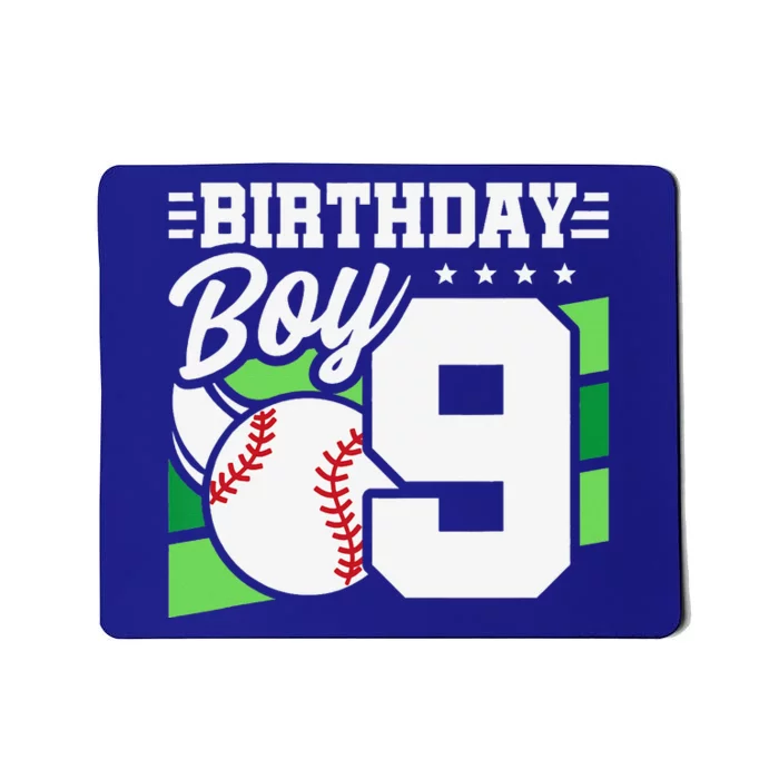 9th Birthday Baseball Birthday Party 9th Birthday Mousepad