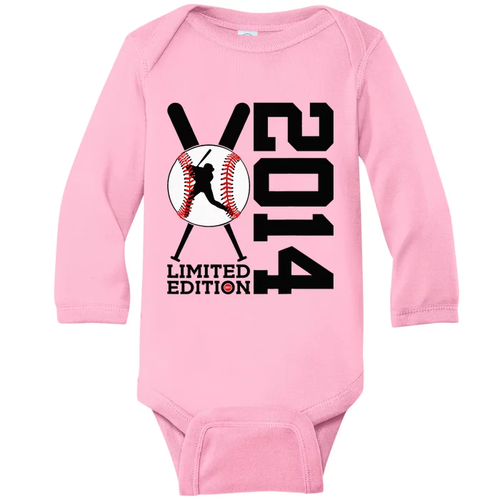 9th Birthday Baseball Limited Edition 2014 Baby Long Sleeve Bodysuit