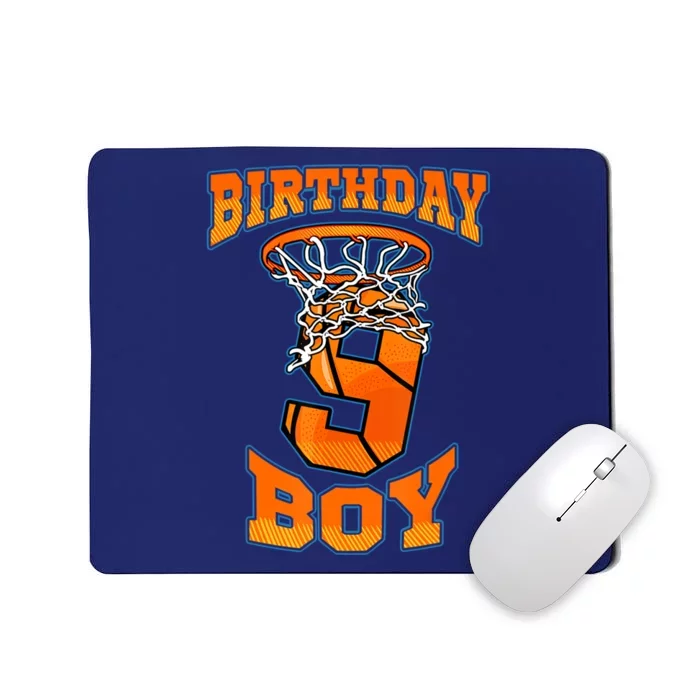 9th Birthday Basketball Boy 9 Year Old Basketball Mousepad