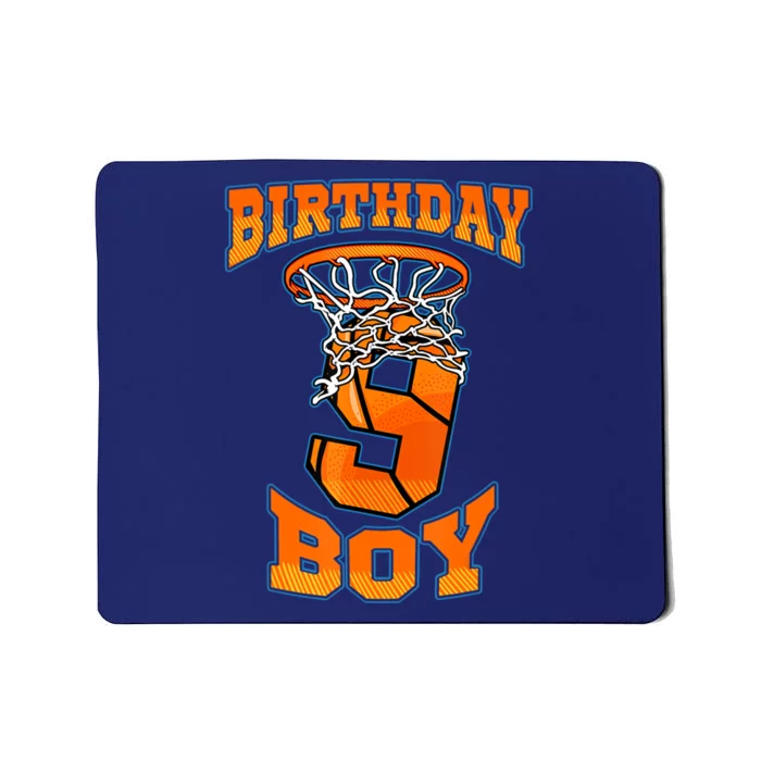 9th Birthday Basketball Boy 9 Year Old Basketball Mousepad