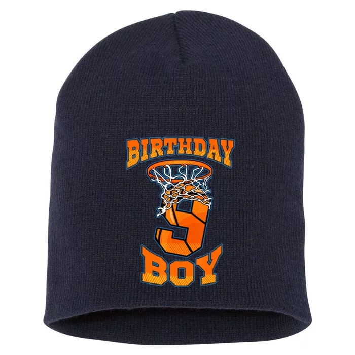 9th Birthday Basketball Boy 9 Year Old Basketball Short Acrylic Beanie